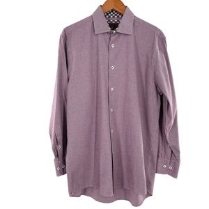 Tattersall London 100% Cotton Small Red Gingham Long Sleeve Shirt 16.5  32/33